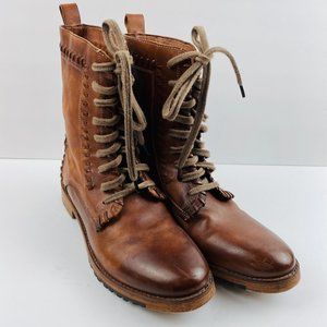 Vintage Foundry Sadie Lace Up Combat Boots Brown 8